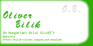 oliver bilik business card